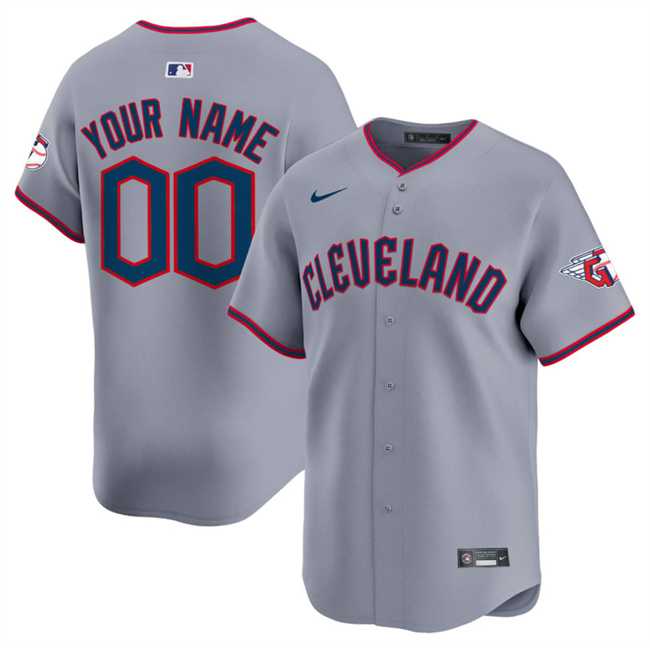 Men's Cleveland Guardians Active Player Custom Gray Alternate Limited Stitched Baseball Jersey,We sell and wholesale Men's Cleveland Guardians Active Player Custom Gray Alternate Limited Stitched Baseball Jersey on line form chian!